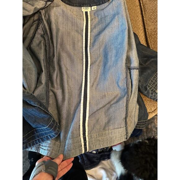 Cato Jacket Ladies 26/28W Denim 3/4 Sleeve Light Weight - Picture 14 of 15